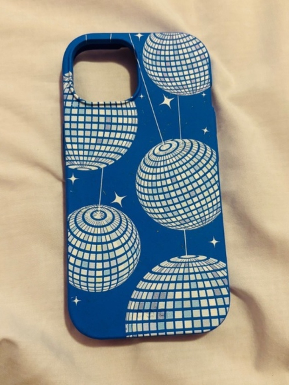 GORGEOUS iPhone 15 Blue Disco Pela Natural Phone Case